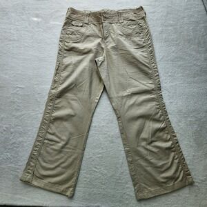 San Francisco Cargo Pants Womens 15 36W 29.5L Tan Y2K Gorpcore Flare Wide Leg